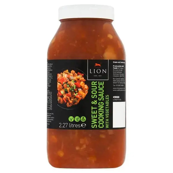 Lion Sweet & Sour Cooking Sauce with Vegetables 2.27 Litres  Adomoo