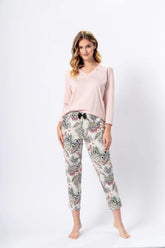 M-Max animal prints blouse and pants womens pajamas Adomoo