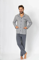 M-Max brightly colored unbuttoned men's pajamas Adomoo