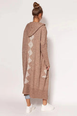 MKM Soft sweater coatwith long sleeves, hood, and pockets  Adomoo