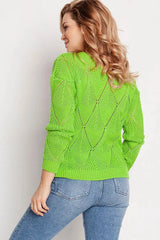 MKM loose, openwork, ribbed sweater  Adomoo