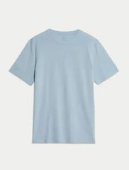 Regular Fit Pure Cotton Crew Neck T-Shirt  Adomoo
