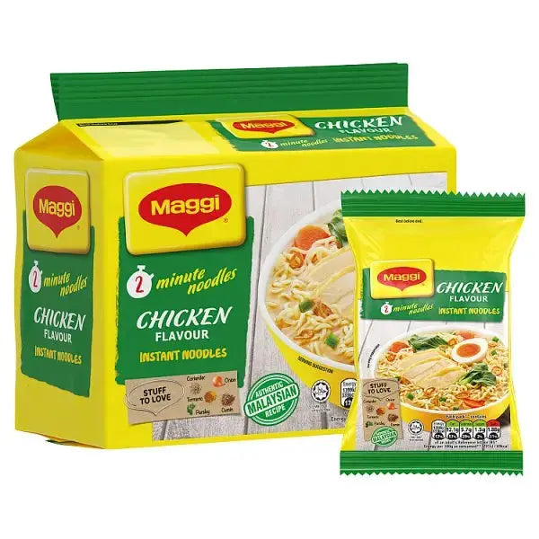 Maggi Chicken Flavour Instant Noodles 5 x 74g (Case of 6)  Adomoo