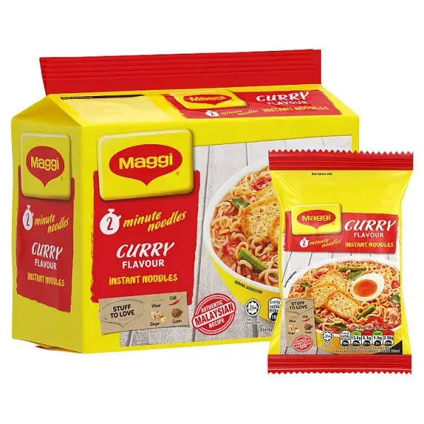 Maggi Curry Flavour Instant Noodles 5 x 79g (Case of 6)  Adomoo