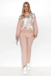 Makadamia beautiful printed womens tracksuit  Adomoo