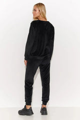 Makadamia velour long-sleeved blouse  Adomoo
