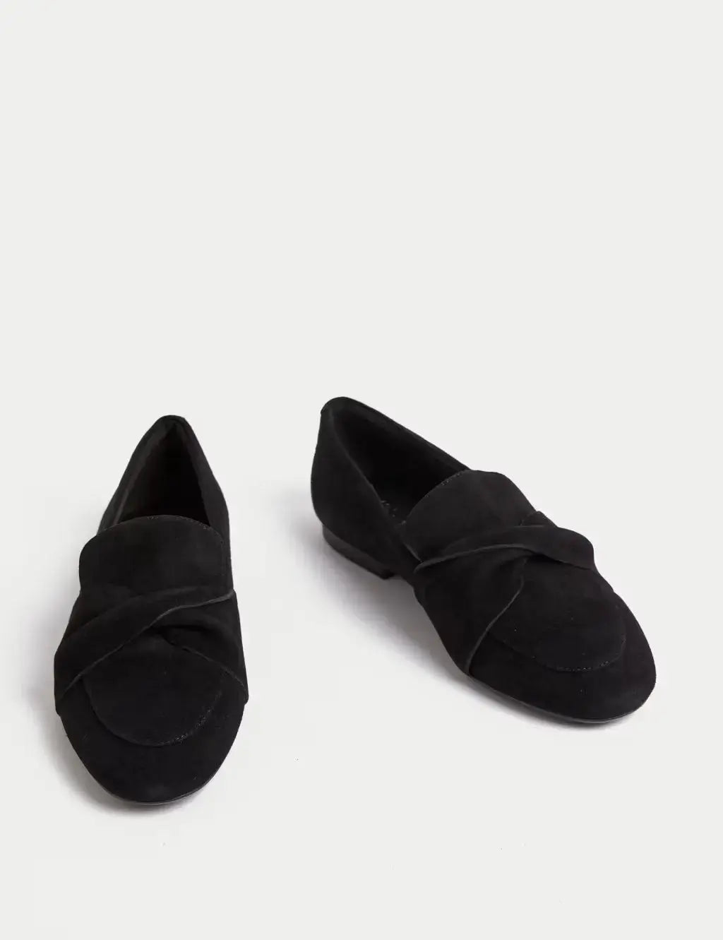 Marks and Spencer Suede Bow Loafers  Adomoo