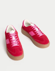 Marks and Spencer Suede Side Detail Platform Trainers  Adomoo