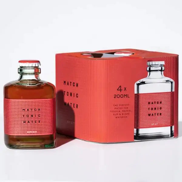 Match Tonic Water Premium Spicy Tonic Water 4 x 200ml  Adomoo