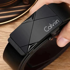 Men's PU Leather Belt – Stylish Automatic Buckle for Casual & Business Wear  Adomoo
