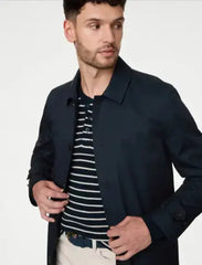 Mens Cotton Blend Mac  Adomoo