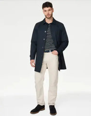 Mens Cotton Blend Mac  Adomoo