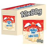 Milkybar White Chocolate Easter Mini Eggs Sharing Bag 80g (Case of 13)  Adomoo