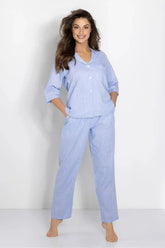 Momenti Per Me airy fabric long pants and shirt womens pajamas Adomoo