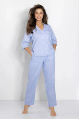 Momenti Per Me airy fabric long pants and shirt womens pajamas Adomoo