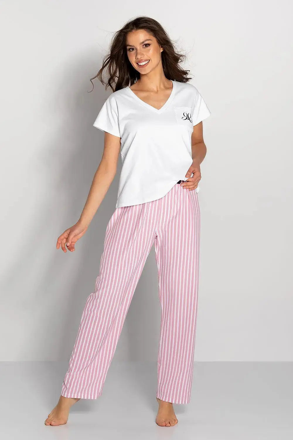 Momenti Per Me blouse and long pants ladies pajamas Adomoo