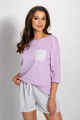 Momenti Per Me comfortable blouse and shorts womens pajamas Adomoo