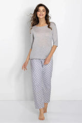 Momenti Per Me lightness and charm long pants and shirt womens pajamas Adomoo