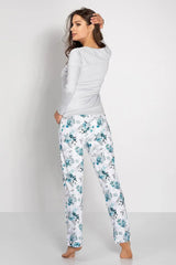Momenti Per Me long-sleeve blouse and long pants womens pajamas Adomoo