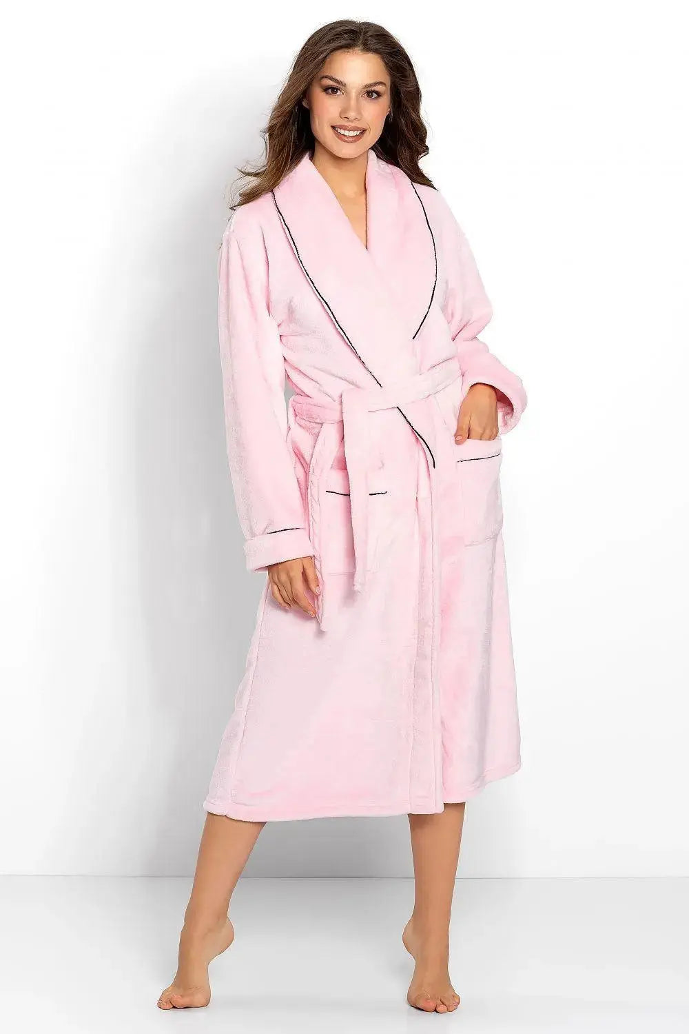 Momenti Per Me touch fabric - long sleeves womens bathrobe Adomoo