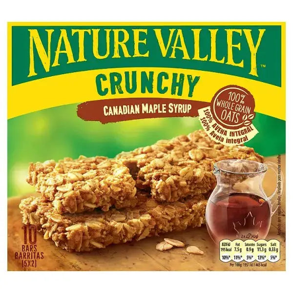 Nature Valley Crunchy Canadian Maple Syrup Cereal Bars  5 x 42g (210g) (Case of 5)  Adomoo
