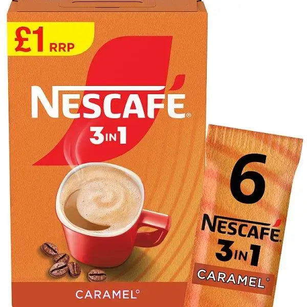 Nescafé 3 in 1 Caramel 6 x 16g (96g) (Case of 11)  Adomoo