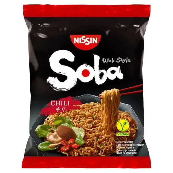 Nissin Soba Chili Instant Wok Style Noodles 111g (Case of 9) Adomoo