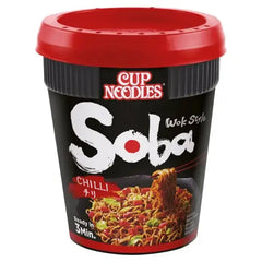 Nissin Soba Chilli Instant Wok Style Noodles Pot 92g (Case of 8) Adomoo
