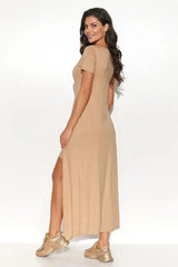 Numinou short sleeve and a heart neckline dress  Adomoo