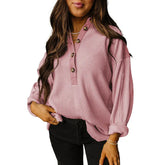 Pullover Round Neck Long Sleeves Top Women's European And American Loose Sweater  Adomoo