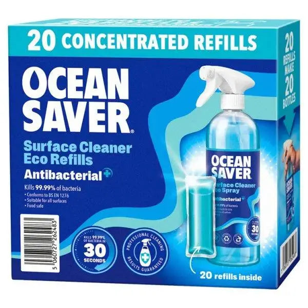 Ocean Saver Surface Cleaner Eco Refills Antibacterial 20 x 10ml  Adomoo