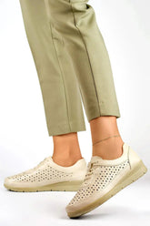 PRIMO soft beige elegant semi-boots Adomoo