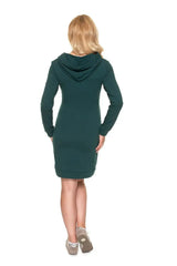 PeeKaBoo long sleeves hooded pregnancy dress  Adomoo
