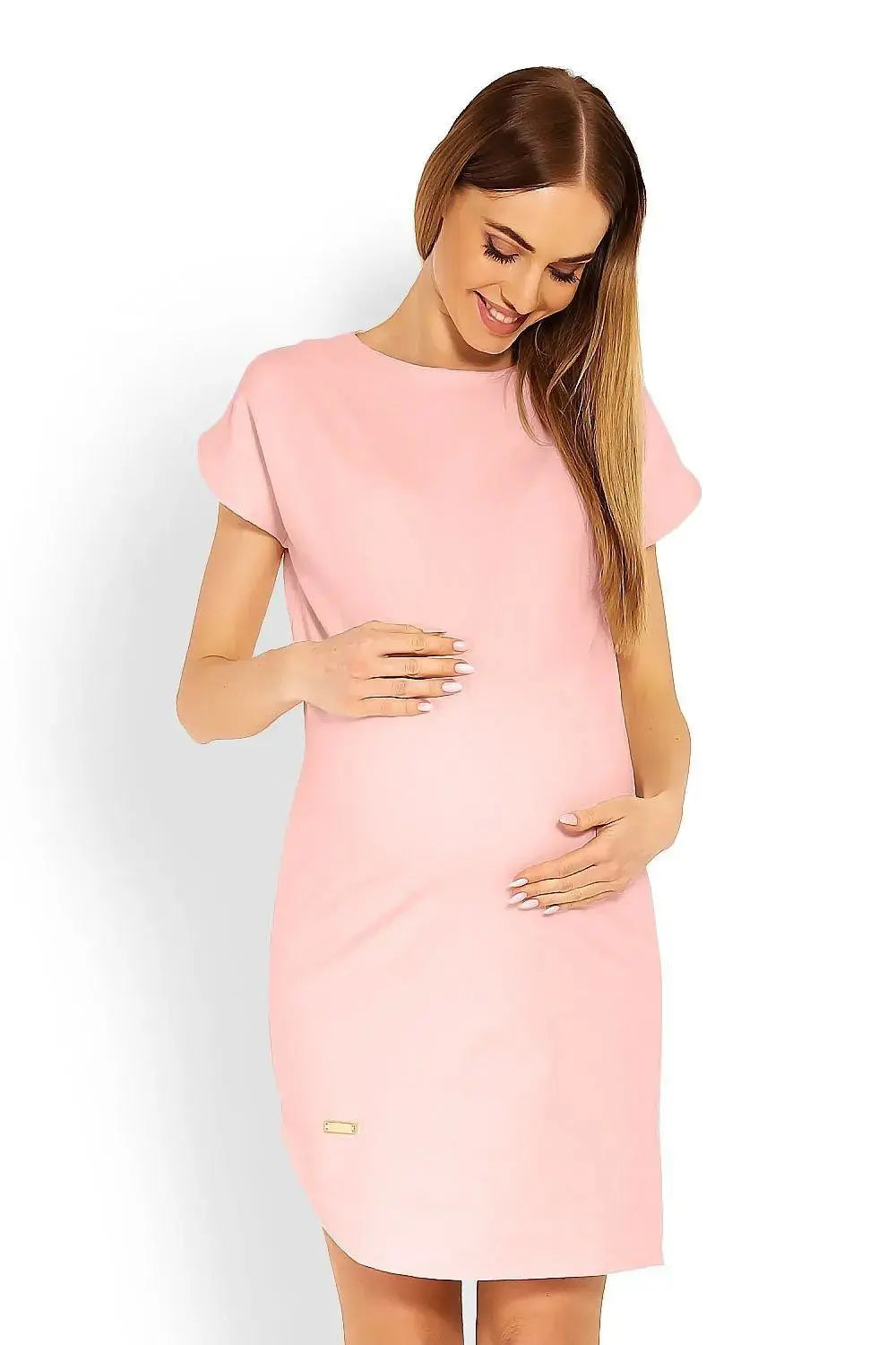 PeeKaBoo short sleeves pregnancy dress  Adomoo