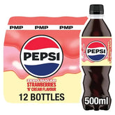 Pepsi Strawberries 'N' Cream Flavour PMP Bottles 12 x 500ml (Case of 12)  Adomoo