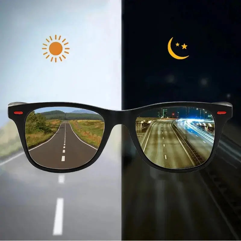 Polarized Night Vision Glasses for Drivers - PC Frame Sunglasses for Day and Night Vision in Outdoor Sports  Adomoo