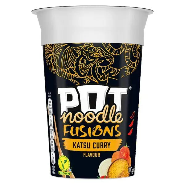 Pot Noodle Fusions Instant Snack Katsu Curry 8x 100 g (Case of 8) Adomoo