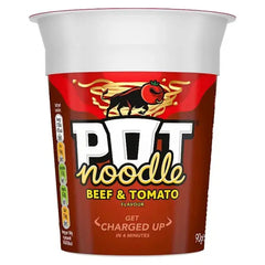 Pot Noodle Instant Snack Beef & Tomato 90 g (Case of 12) Adomoo