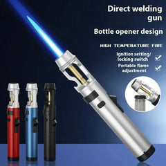 Powerful Windproof Metal Gas Lighter – Jet Flame Torch for Kitchen, BBQ, Smoking, Cigar – Men's Gift & Accessories  Adomoo