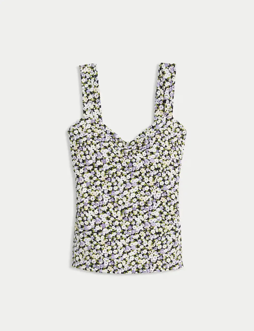 Printed Tummy Control Sweetheart Tankini  Adomoo