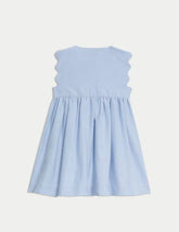 M&S Pure Cotton Chambray Peter Rabbit™ Dress (0-3 Yrs)  Adomoo