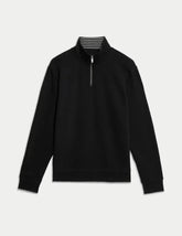 Pure Cotton Half Zip Sweatshirt Adomoo