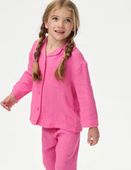 M&S Pure Cotton Pyjamas (1-16 Yrs)  Adomoo