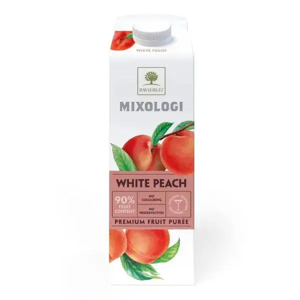 Ravifruit Mixologi White Peach Puree 1ltr  Adomoo