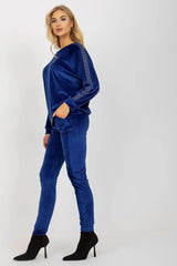 Relevance Velour blouse and long pants set  Adomoo