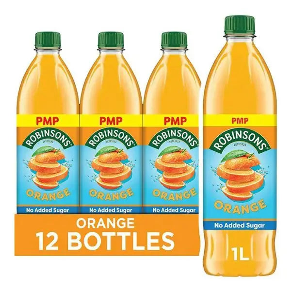 Robinsons Orange No Added Sugar Squash PMP 1L (Case of 12)  Adomoo