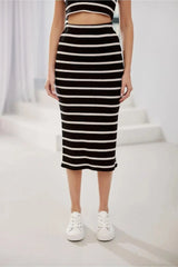 Roco Fashion livya knitted midi skirt  Adomoo