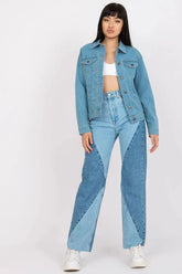 Rue Paris classic light blue denim jacket Adomoo