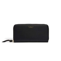 Serene Black Vegan Zip Around Wallet  Adomoo