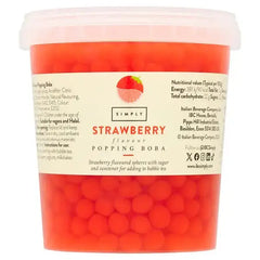 Simply Strawberry Flavour Popping Boba 870g  Adomoo